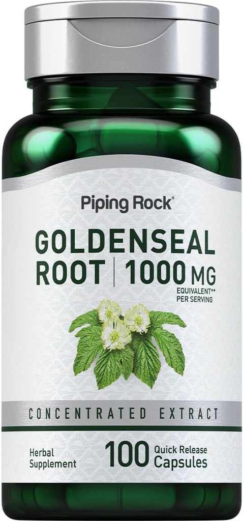 배관 바위 골든스eal 뿌리 캡슐 | 1000mg | 100 알약 | 초본 보충 | 농축된 추출물 | Non-GMO, 글루텐 무료