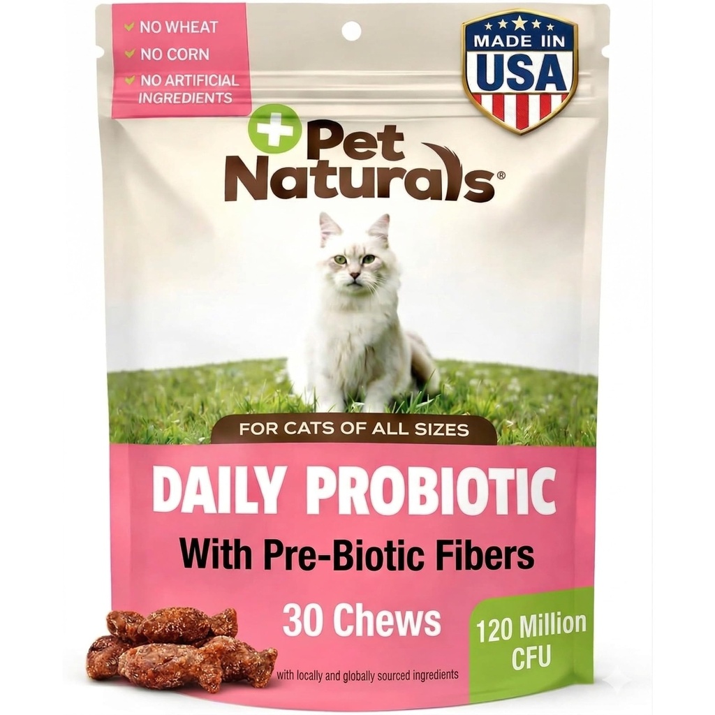 Cats, 30 Chews를 위한 애완 동물 자연적인 매일 Probiotic - 고양이를 위한 소화 그리고 면역성이 있는 지원 보충교재