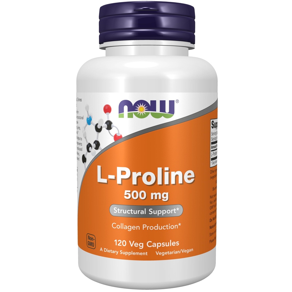 이제 식품 L-Proline 500mg, Veg-Capsules, 120-Count (팩 2)