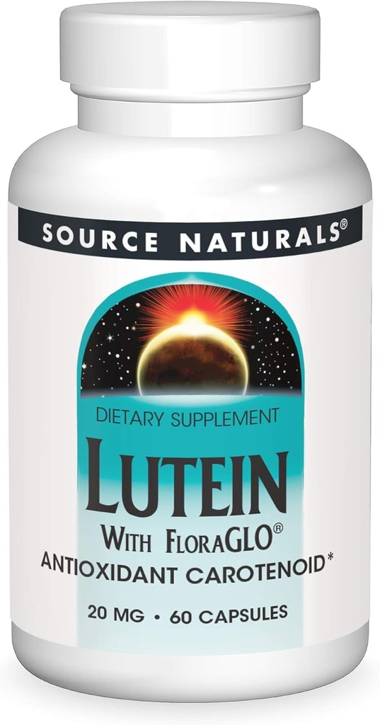 Source Naturals Lutein with FloraGLO 20 mg 산화 Carotenoid - 60 캡슐