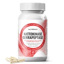 Nattokinase 2000 FU Serrapeptase 240000 SPU 보충교재 - Coenzyme CoQ10 비타민 B6 비타민 C 까만 고추 추출물로 강화해 - 남성 여성을 위한 Nattokinase 400mg 캡슐