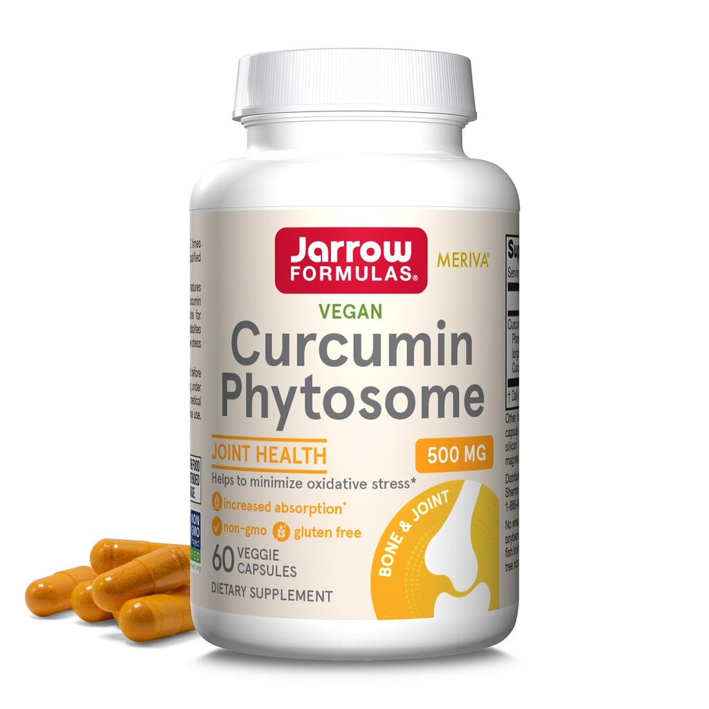 Jarrow Formulas Curcumin Phytosome 500 mg - 60 Veggie 캡슐 - Meriva - 산화 방지제 지원 보충교재 - 합동 건강 & 지원 - 60의 서빙