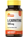 Sundance L-Carnitine Tartrate 보충교재 500mg | 60의 캡슐 | 자유로운 모양 아미노산 | 비 GMO 및 글루텐 자유로운 알약