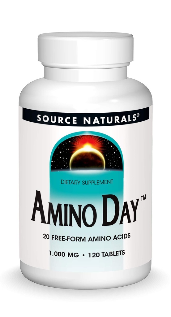 Source Naturals Amino Day - 20 Free Form Amino Acids는 영양 중 품질 다이어트를 지원합니다 - 120 정제