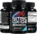 추가 강도 질소 산화물 보충교재 3X 힘 L 아르기닌, Citrulline Malate, AAKG, Beta Alanine - 우수한 근육 지원 Nitric 승압기 - 자연적인 에너지 & 심장 건강 지원 - 180의 캡슐