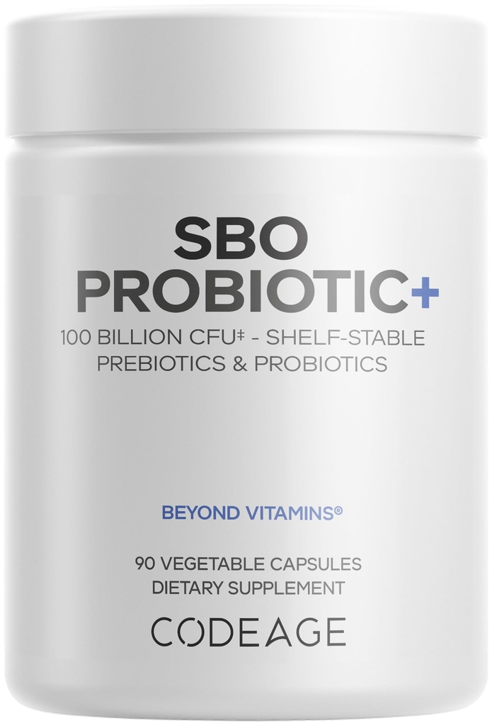 Codeage SBO Probiotics, 서빙 당 100 억 CFUs, 멀티 스트레인 Soil 기반 Organisms 혼합 및 유기 발효 식물 혼합, 선반 안정, 90 캡슐