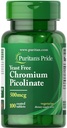 Puritans Pride Chromium Picolinate 500 Mcg Yeast 무료, 100 카운트