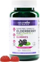 NatureWise Sambucus Elderberry Gummies - Sugar-Free - 비타민 C, D3, 아연 - Vegan, 글루텐 프리, 비 GMO - 90 카운트 [45 일 공급]