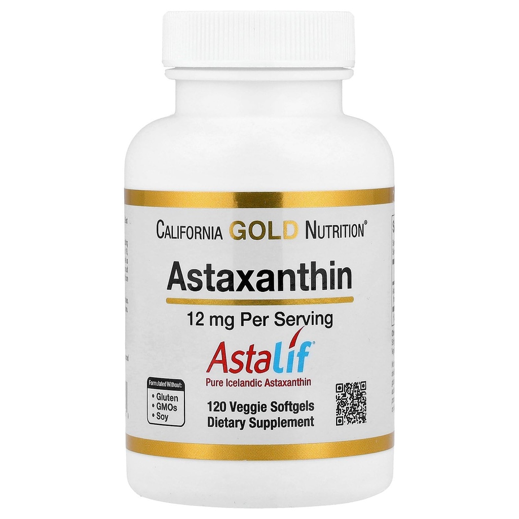캘리포니아 골드 영양 Astaxanthin, 산화 Carotenoid, AstaLif 순수한 아이슬란드 생물 활성 99 % Isomer, 12 mg, 120 Veggie Softgels