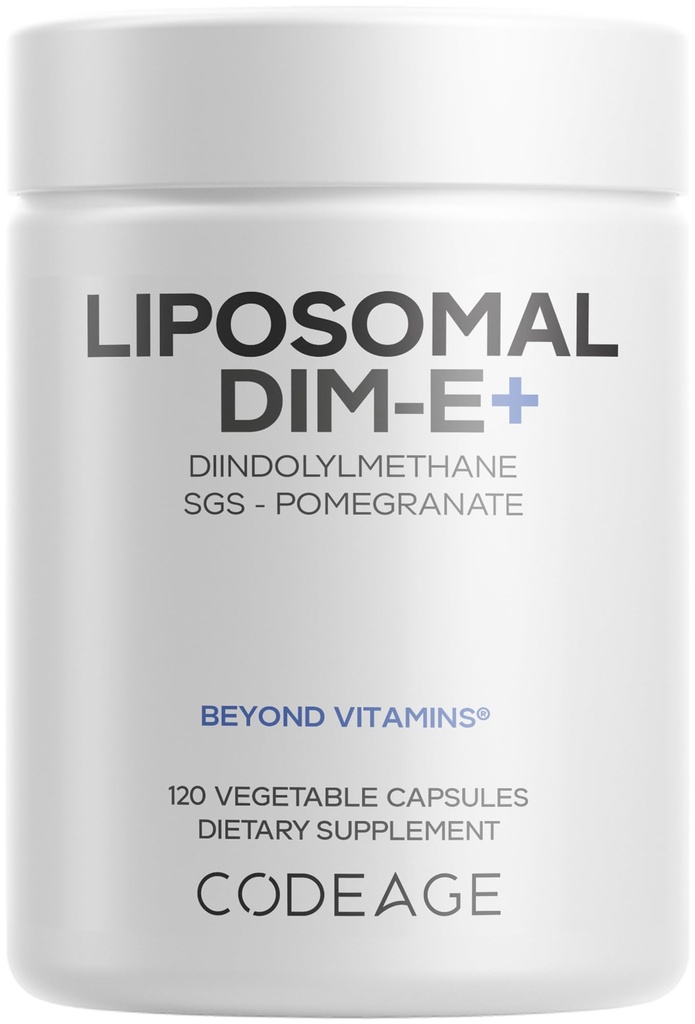 Codeage Liposomal DIM 보충 - DIM 비타민과 SGS의 공급, 석류, 브로콜리, 비타민 E Isomers Tocopherols 알파 베타 감마 델타 - Liposomal 공식 - 글루텐 자유로운 - 120의 캡슐
