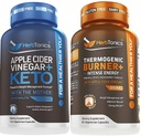 Herbtonics Apple Cider Vinegar + Keto BHB 공식 - 소화 및 해독 지원, 식욕 조절 보충.