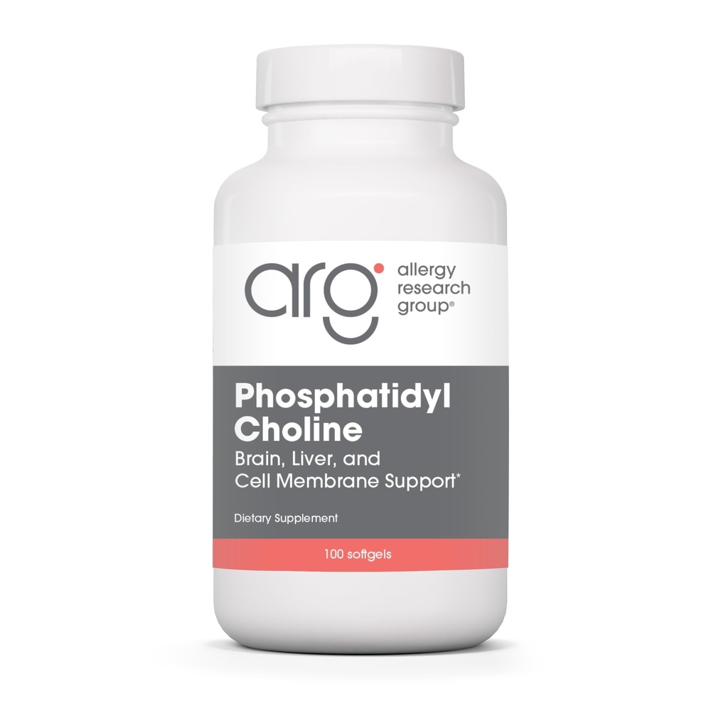 알레르기 연구 그룹 Phosphatidyl Choline 보충교재 - Lecithin 캡슐, Liver를 위한 소화 효소, 뚱뚱한 소화 지원, 지방 간호를 위한 콜린 보충교재, 1540mg Softgels - 100 조사