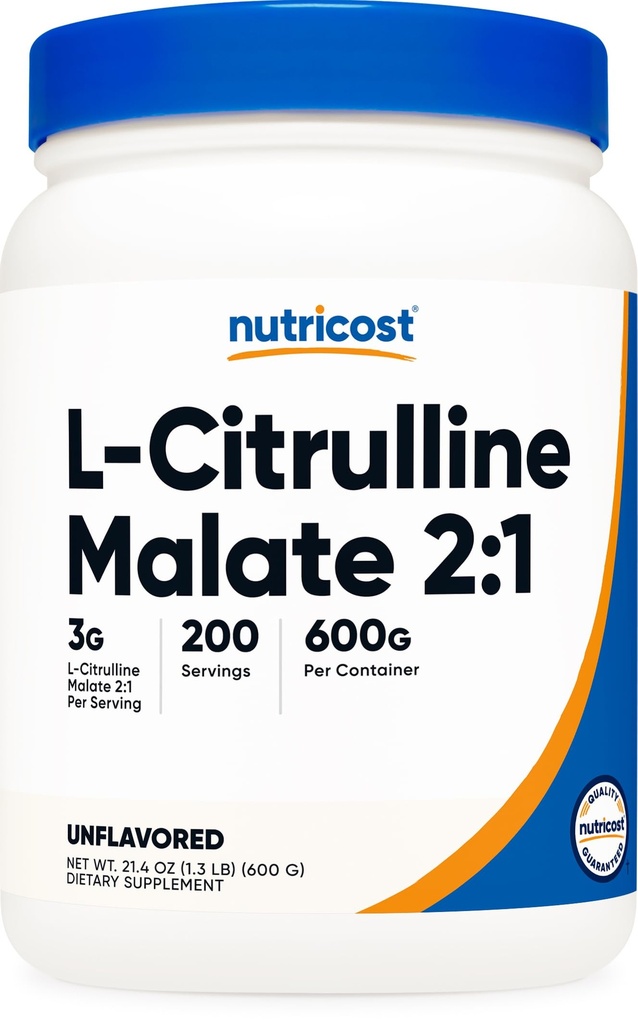 Nutricost L-Citrulline Malate (2:1) 분말 (600 그램)