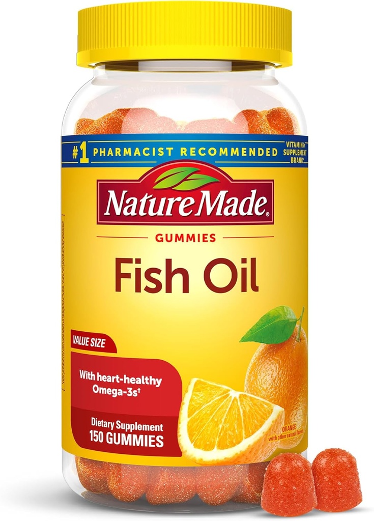 성격은 물고기 기름 Omega 3 Gummies, Omega 3 물고기 기름 보충교재, 건강한 심장 지원, 150 Gummies, 75 일 공급을 만들었습니다