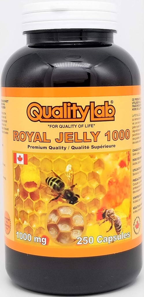 로얄 젤리 1000 mg 250 캡슐 (캐나다에서 만드는)