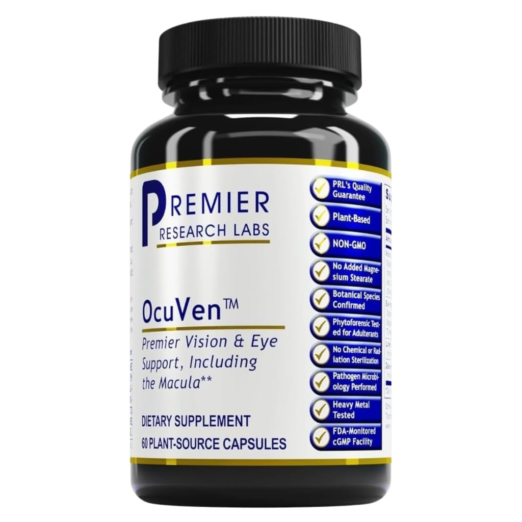 Premier Research Labs OcuVen - Lutein과 Zeaxanthin 보충교재, 눈 비타민, 성인 & 고위, 시각 보충교재, Macular 건강, 눈 배려 - 60 채식 캡슐을 위한 눈 건강 보충교재