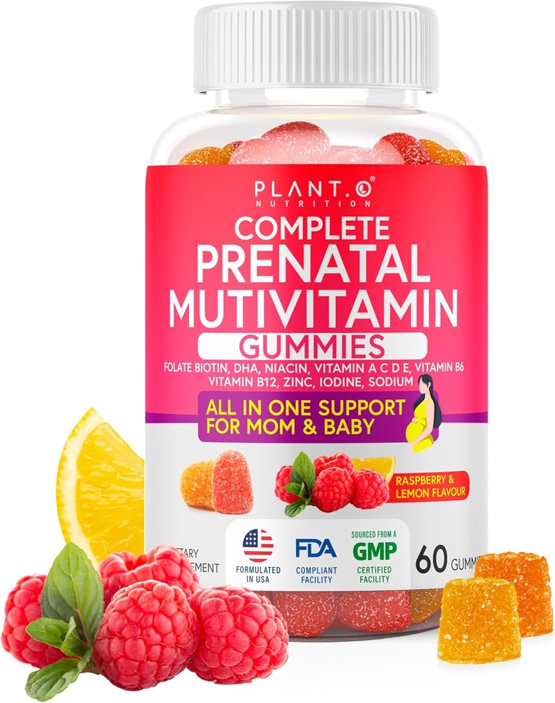 DHA, Folate, 비타민 B C D를 가진 여성을 위한 예비적인 Gummies | 태아와 신경 지원을 위한 맛 있는 Multivitamin 혼합, 뼈, 에너지 & 임신 도중 면제
