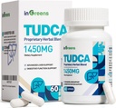 1450MG TUDCA Liver Supplement, Bile Salts Liver Support Supplement Complex, Liver Kidney Cleanse Detox 및 수리를위한 간 건강, 60 캡슐