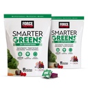 FORCE FACTOR Smarter Greens Superfood Chews, 2-Pack, Greens and Superfood with Probiotics, 산화 방지제 및 섬유, 소화, 질소 산화물 및 에너지, 120 Soft Chews를 지원하는 Greens 보충교재