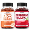 ADK Gummies 비타민 D3 K2 (60 Gummies) 설탕 무료 비타민 D3 K2 - D & K와 보충 - 10 Vegan 보충 - 성인을 위한 Ceylon Cinnamon를 가진 Berberine Gummies - 비 GMO & 미국에서 만드는