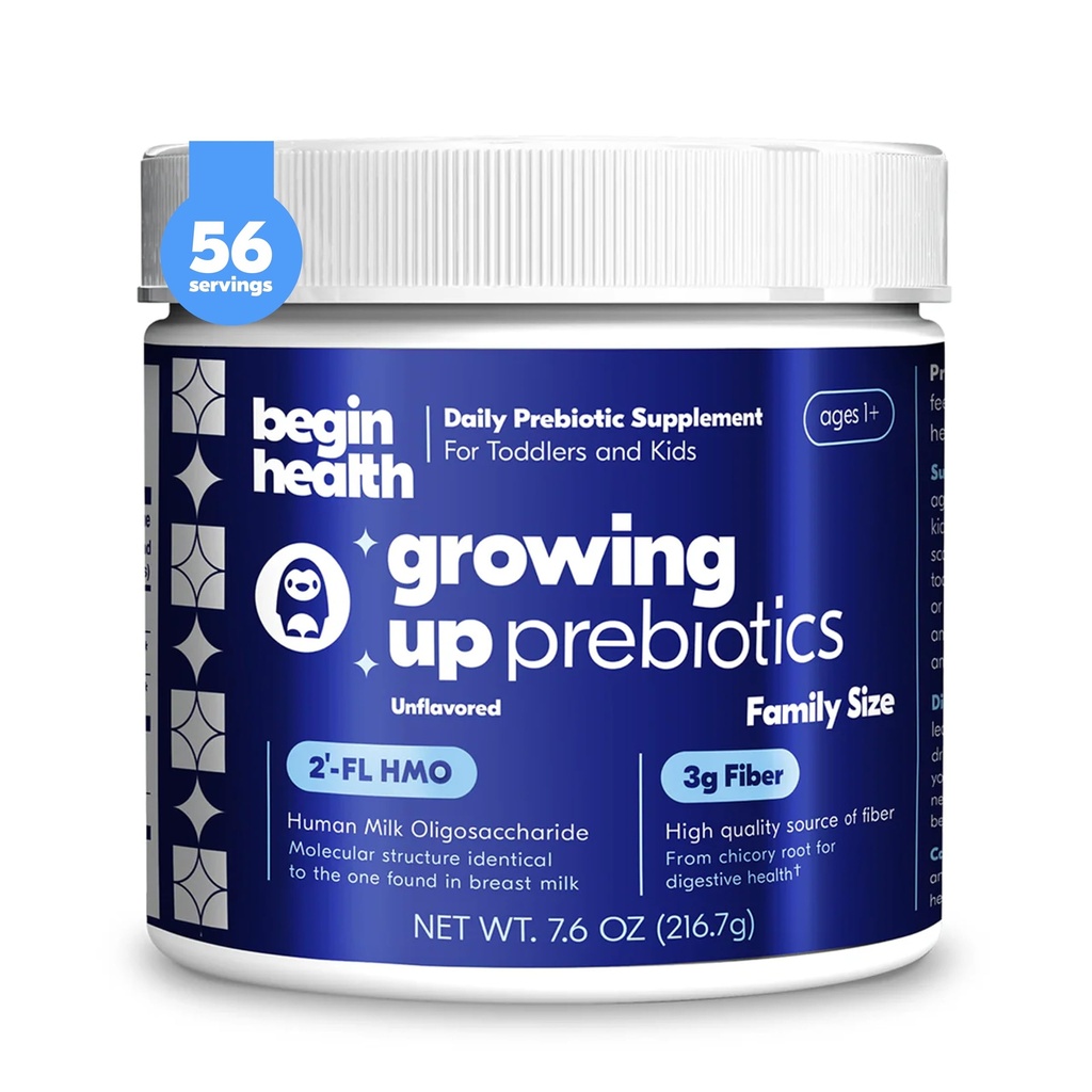 아이 56 팩에 대한 Prebiotics를 성장하는 시작 건강 | Prebiotic Soluble Powder Stool Softeners and Digestive Gut Health Supplement | Kids Daily Beverages 및 Soft Food와 혼합하는 데 이상적