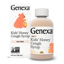 Genexa Kids’ Organic Honey Cough Syrup, 염료 무료, 0% 인공 첨가제, 어린이 기침 Remedy for Kids 2-11, 소싱 천연 꿀 맛, 글루텐 무료, & Non-GMO 4 fl oz