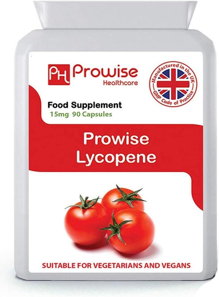 리코펜 10 % 배드렛 15mg 90 캡슐 - 영국 제조 | GMP Prowise Healthcare의 표준 - 채식주의 및 채식주의에 적합
