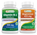 제일 자연적인 비타민 B2 (Riboflavin) 400mg & 마그네슘 글리세라이드 425 mg