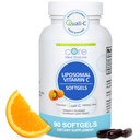 Liposomal 비타민 C 1000mg 핵심 Med 과학, 90 Softgels - 건강한 피부를 승진시키는 비 GMO 자연적인 Liposomal 비타민 C 보충교재 - 성인을 위한 면역 체계 승압기, 지원 교원질 형성