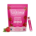 Ultima Replenisher Daily Electrolyte Powder Drink Mix - Sugar Free - Raspberry, 20 Stickpacks - 6 Key Electrolytes 및 Trace Minerals - Keto Friendly, Vegan, Non-GMO가있는 하이드로 션 패킷