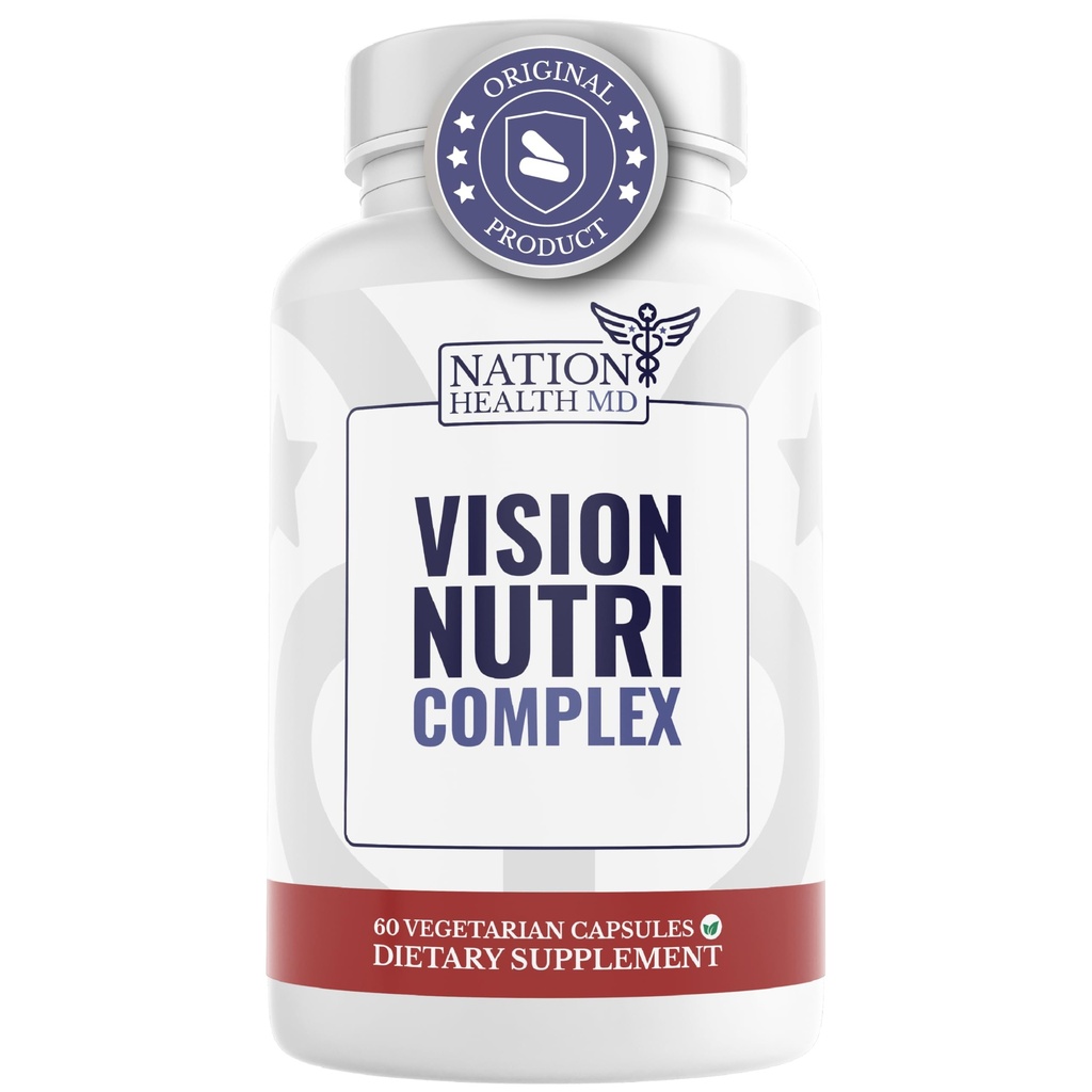 Vision Nutri Complex - Lutein, Bilberry - 남성 및 여성을위한 눈과 비전 건강 - 60 캡슐