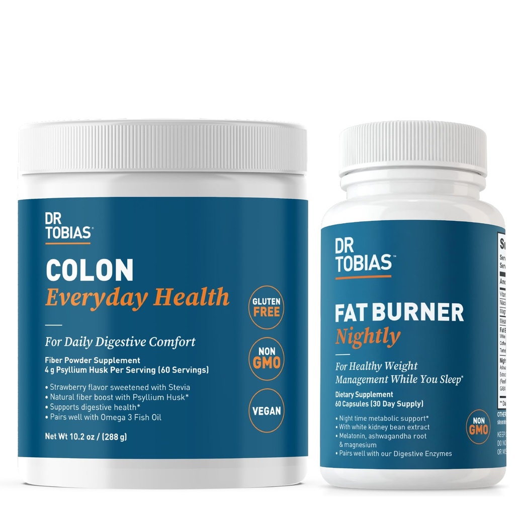 박사 Tobias Colon 매일 건강과 지방 버너 밤, 매일 소화 & 밤 시간 대사 지원, Curb Cravings, Boost 에너지 & Gut 건강, 비 GMO
