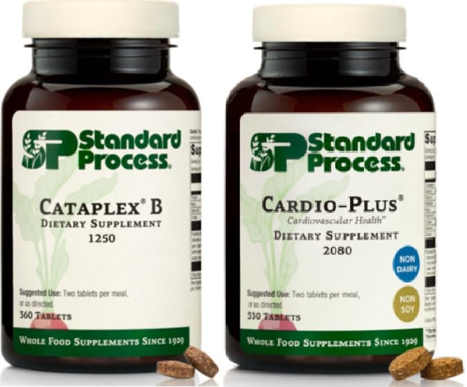 표준 과정 심장 및 대사 지원 번들 - Cataplex B & Cardio 플러스 규정식 보충교재 세트 - 심장 순환 & 에너지 생산 원조 보충교재 - 비타민 B를 가진 심장 혈관 지원