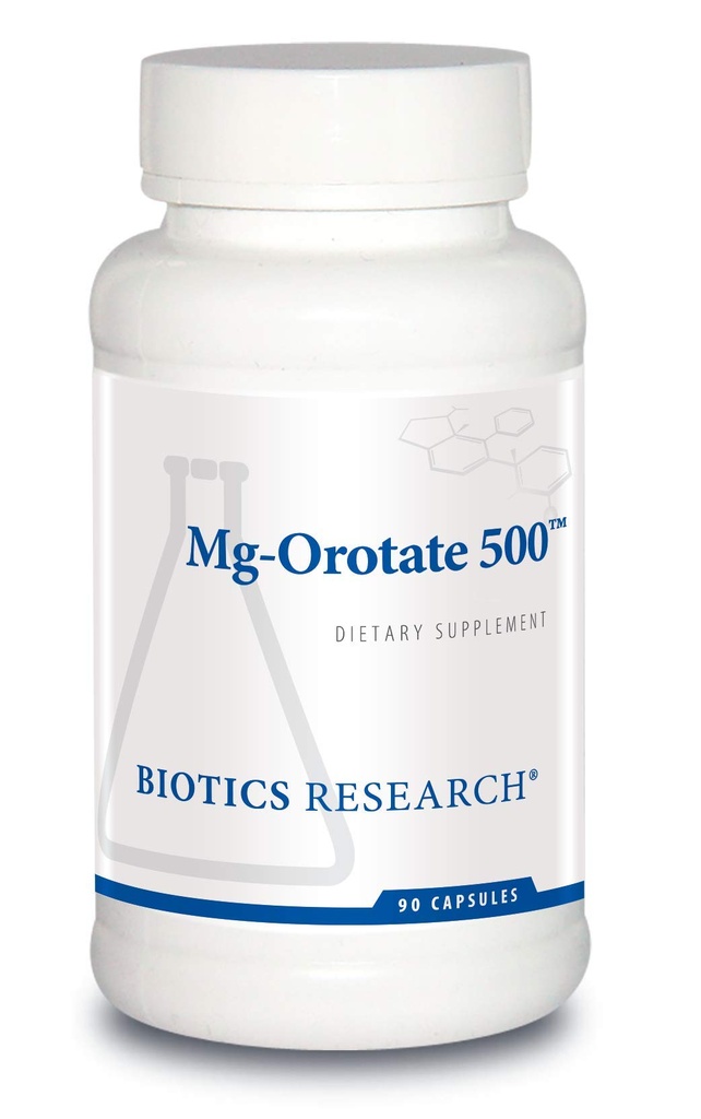 생물 연구 Mg Orotate 500mgTM 마그네슘 Orotate - 서빙 당 2개의 캡슐 (1000mg) - 심혈관 지원 심장 건강, 전반적인 이완, 개량합니다 수면과 근육 이완 - 90의 모자
