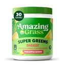 Amazing Grass Greens Blend Digest: 유기 Spirulina, Chlorella, Beet Root Powder, Digestive Enzymes & Probiotics, 30 서빙과 소화 지원을위한 슈퍼 그린 파우더 스무디 믹스