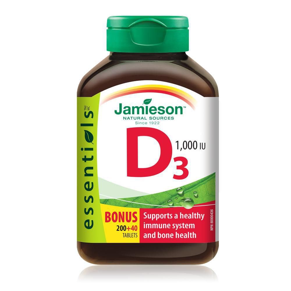 비타민 D3 1,000 IU 보너스 -240 탭 브랜드 : Jamieson Laboratories