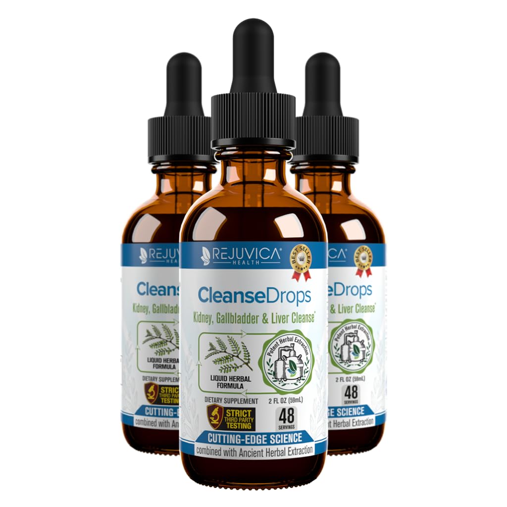 Cleanse Drops - 고급 Kidney & Gallbladder Cleanse 지원 보충교재 - 더 나은 흡수를 위한 액체 납품 - Amazonian Rainforest에서 사용된 Chanca Piedra