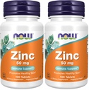 NOW 식품 보충제, 아연 (Zinc Gluconate) 50 mg, Enzyme Functions*, Immune Support*, 100 정제 (패치 2)