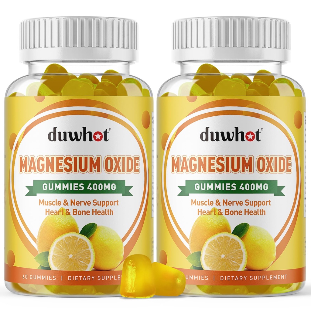 마그네슘 산화물 Gummies 400mg의 성인 & 아이를 위한 마그네슘 산화물 Chewable 보충교재, Nerve, 근육, 뼈 & 심장 지원, 비 GMO, Pectin, Vegan, 120