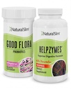 NaturalSlim Digestive Health Bundle – 좋은 Flora & Helpzymes - 강력한 소화 효소 및 식품 영양소 흡수를위한 강력한 소화 효소 | Frank Suarez에 의해 공식화