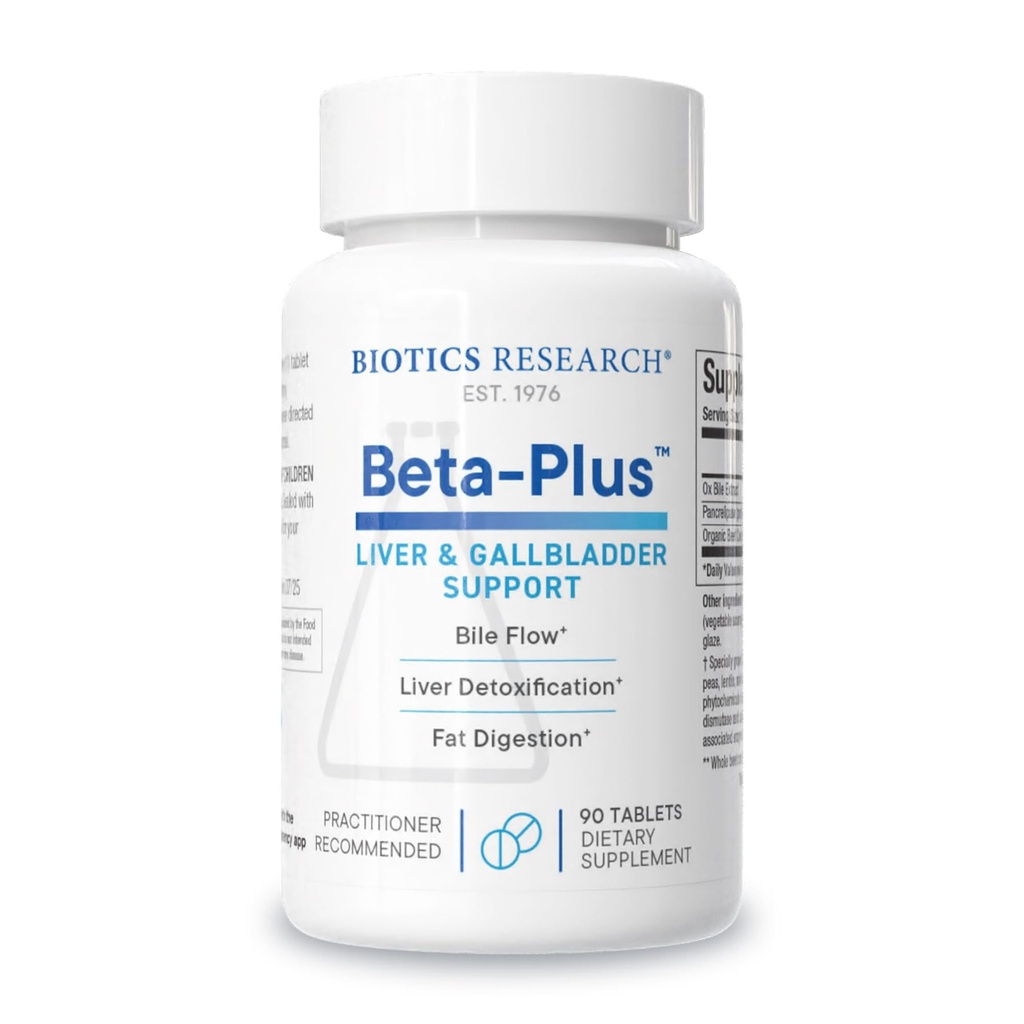 Biotics 연구 Beta-PlusTM Nutritional Ox Bile Salts Digestive Enzymes는 Gallbladder-Support를 위한 Bile 생산을 위한 보충교재 전체적인 간기능, 원조 뚱뚱한 소화, 공급 베타인 90 탭합니다
