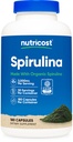 Nutricost Spirulina 3,000mg, 180 캡슐 30 서빙 - CCOF 인증 유기 Spirulina, 글루텐 무료, 채식