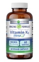 놀라운 수식 비타민 K2 Menaq7 MK7 보충 | 100 Mcg | Veggie 캡슐 | Non-GMO | 글루텐 프리 | 미국 (1 팩, 60 개)