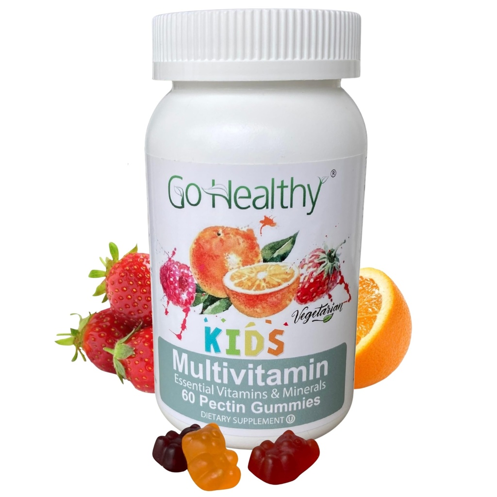 건강한 아이 Multivitamin Gummies, 면역 지원, 아이 비타민 Gummies, Kosher Kid 비타민, Halal, Non-GMO, 글루텐 자유로운 맛사지 - 30의 서빙