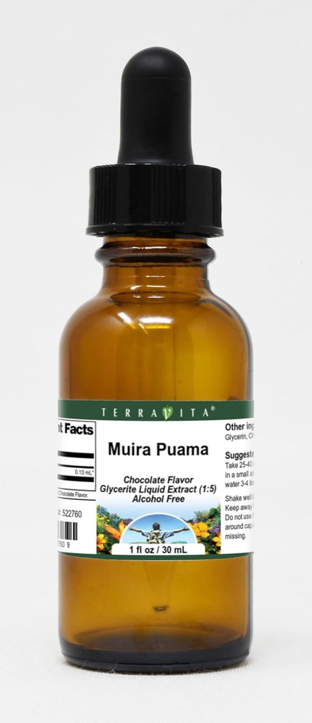 Muira Puama Glycerite 액체 추출물 (1:5) - 초콜릿 맛 (1 oz, ZIN : 522760)