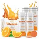 SIGNIFY NATURE 비타민 C 1000mg Effervescent Tablets - 아연 보충을 가진 유력한 면역 지원 VIT C - 설탕 자유로운 & 채식주의자 공식 | Dissolvable 비타민 C 정제 - 수용성 Fizzy Elixir - 40CT