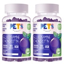MSM & Elderberry Extra Strength를 가진 가장 순수한 글루코사민 Chondroitin Gummies - 합동 지원, 성인, 남자 & 여자를 위한 산화 방지제 면역성 지원 보충교재. (2 팩) 블루베리