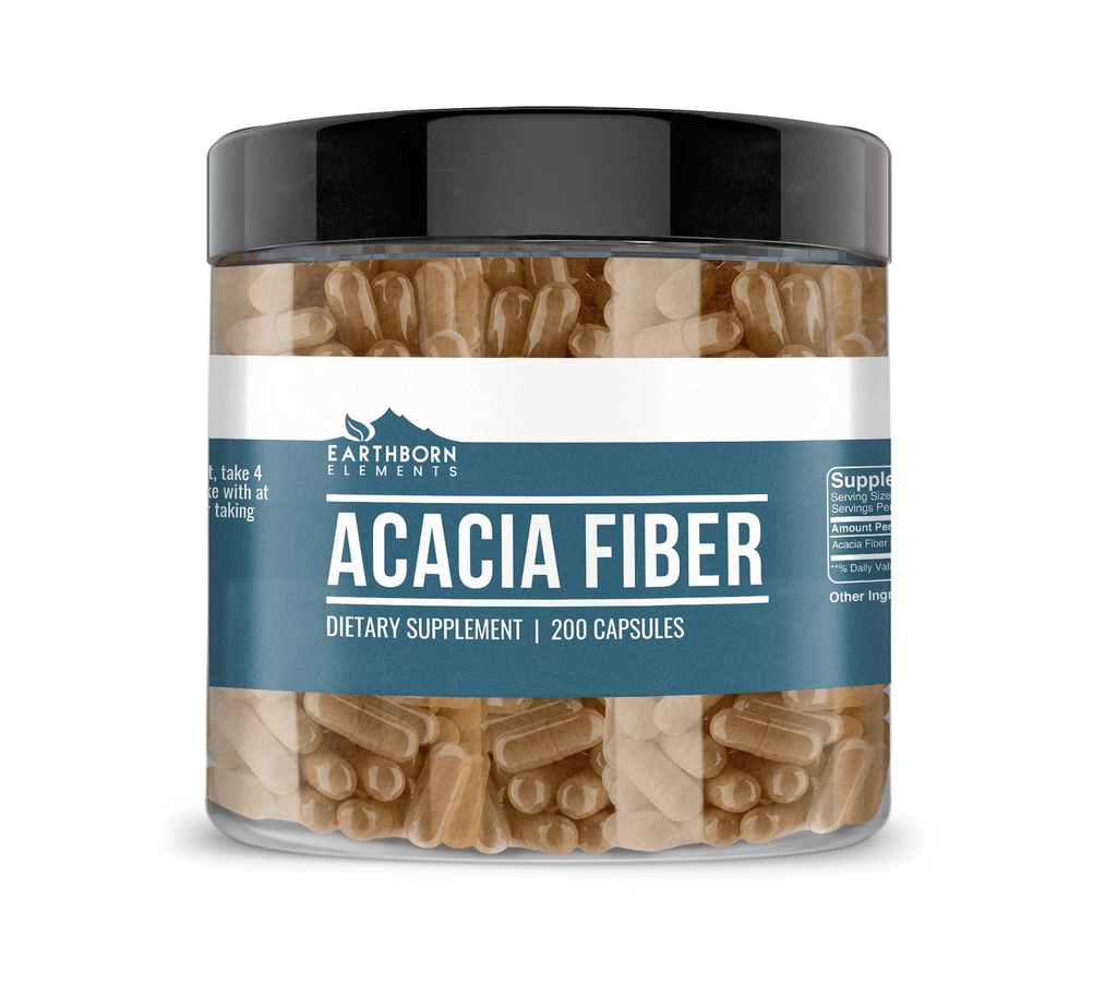 Earthborn 성분 Acacia 섬유 200의 캡슐, 순수한 & Undiluted, 첨가물 없음