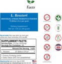 Lactobacillus Reuteri Probiotic Powder 75 Billion cfu's | 미국에서 제작 된 | 첨가물 없음 | 제조업체에서 직접 | 제 3 자 저장 | 소화 및 면역 지원 | L. Reuteri | 30 그램 (1.05 OZ)