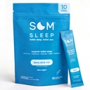 Som Sleep, Calm Sleep Powder Drink Mix, 3mg Melatonin, 마그네슘, 비타민 B6, L-Theanine & GABA - Vegan, Zero Sugar, Keto Friendly - Berry, 10-Pack